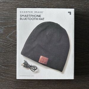 Sharper Image Black Smartphone Bluetooth Hat